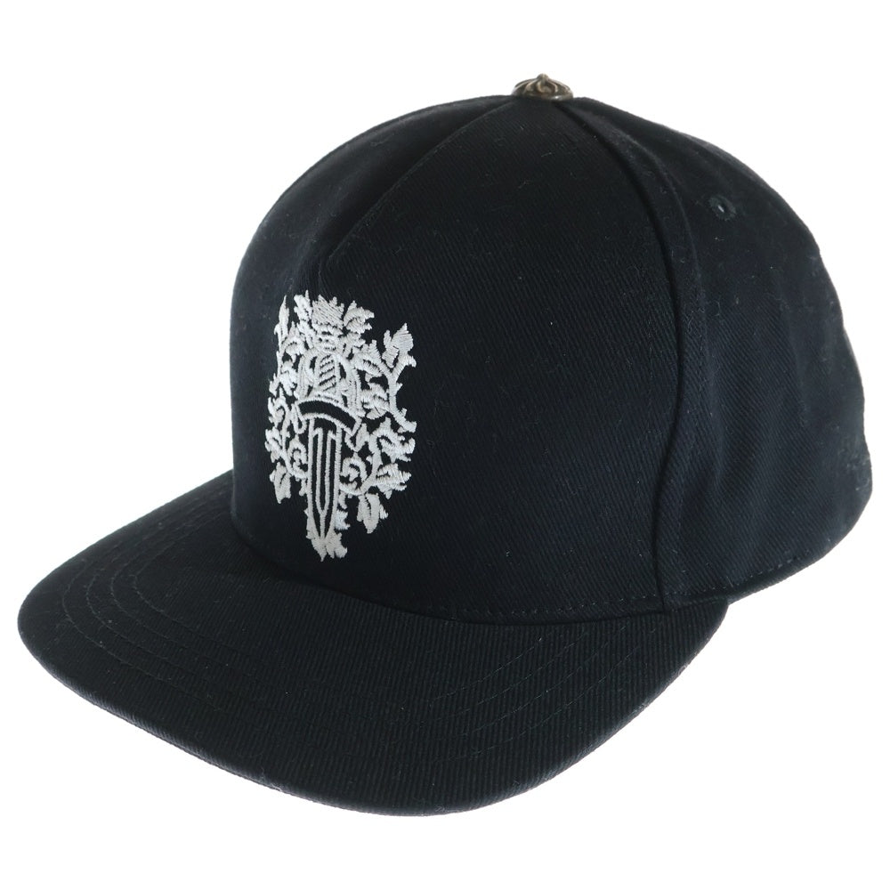 CHROME HEARTS(クロムハーツ) BASEBALL CAP ダガー刺繍 デニム ベースボールキャップ 帽子 ブラック