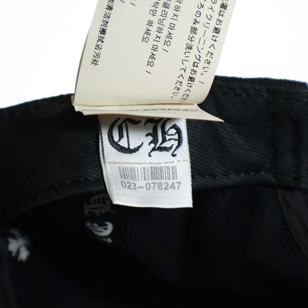 CHROME HEARTS(クロムハーツ) BASEBALL CAP ダガー刺繍 デニム ベースボールキャップ 帽子 ブラック