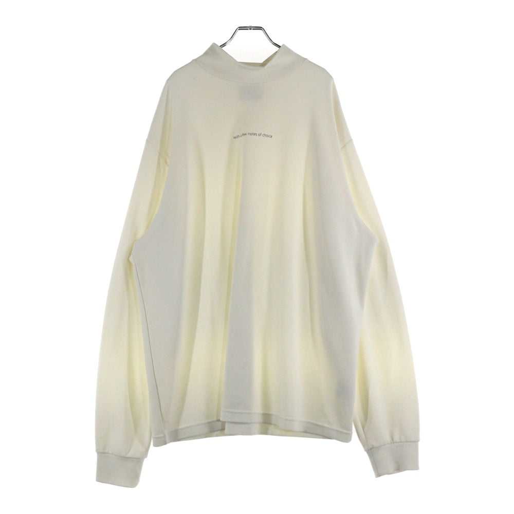 Stein(シュタイン) OVERSIZED HIGH NECK LSハイネック ロングスリーブ オーバーサイズ カットソー ホワイト ST 114