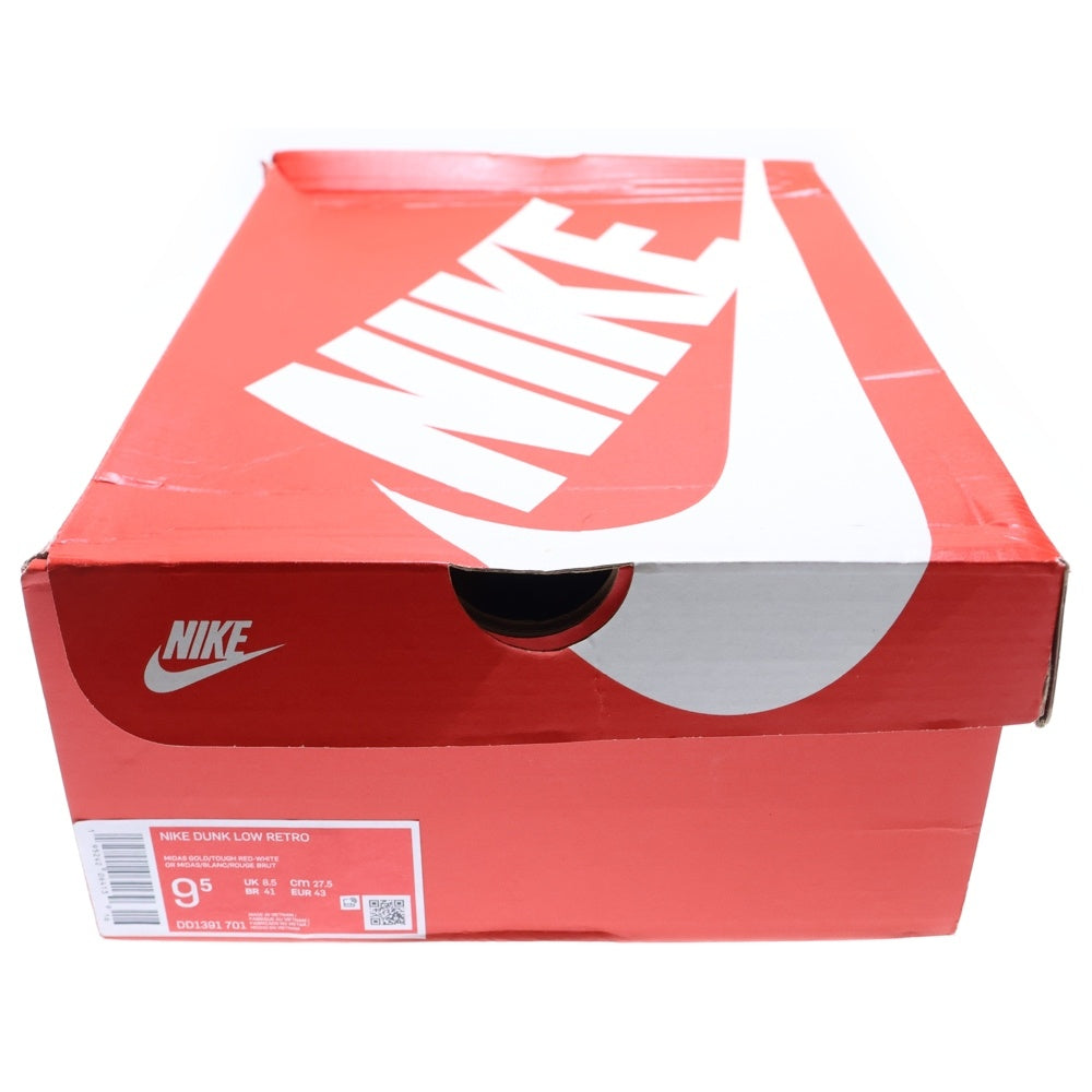 NIKE(ナイキ) DUNK LOW MIDAS GOLD ダンク ロー マイダス ゴールド ローカットスニーカー レッド/イエロー US9.5/27.5cm DD1391-701