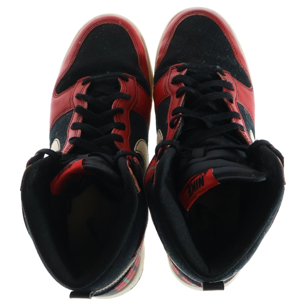 NIKE(ナイキ) DUNK HIGH PLAID ダンク ハイ プレイド チェック柄 ハイカットスニーカー レッド/ブラック US9/27cm DV0826-001