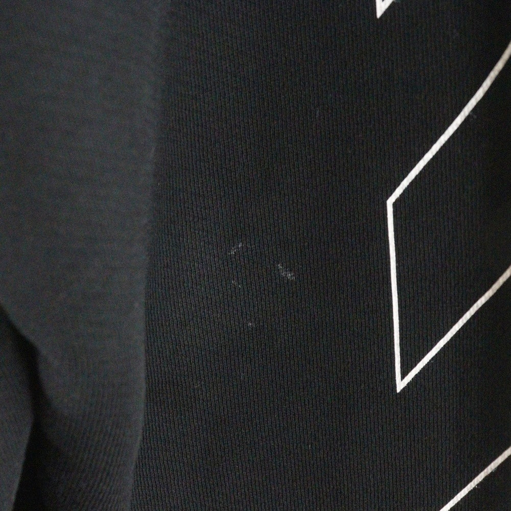 OFF-WHITE(オフホワイト) 25SS BLACK FRESCO ARROW HOODIE ブラックフレスコアロー 両面デザインプリント スウェットプルオーバーパーカー フーディー ブラック OMBB085S25FLE005