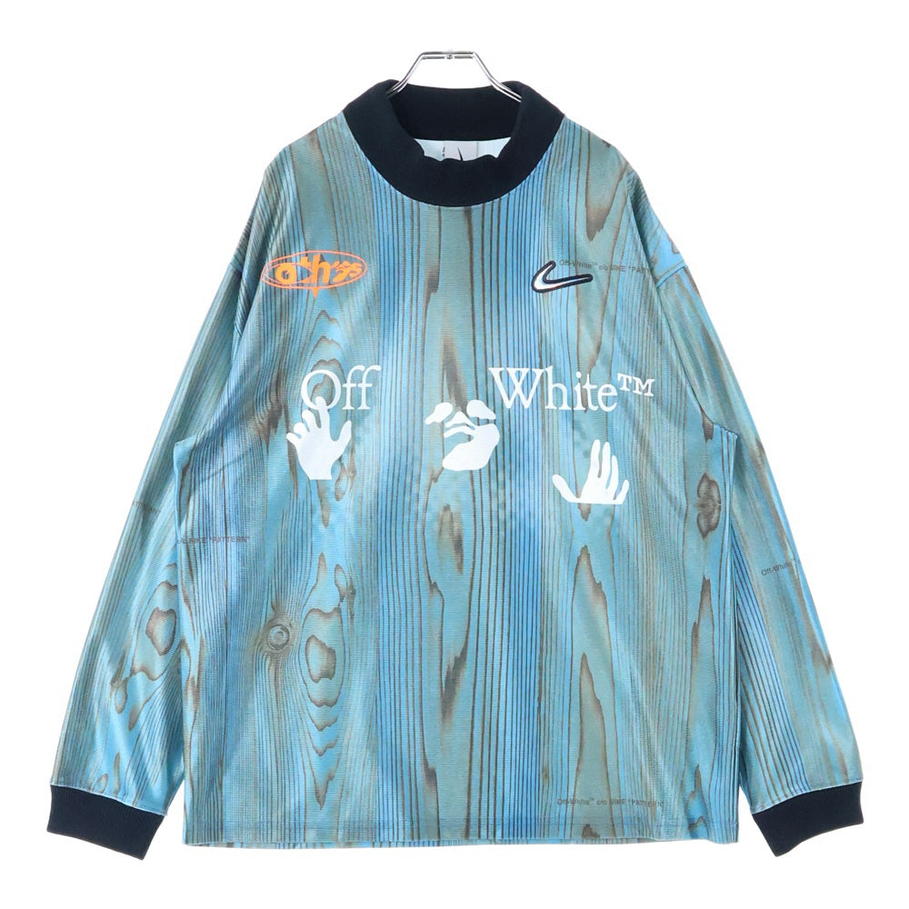 OFF-WHITE(オフホワイト) 22AW ×NIKE AS NRG JERSEY IMPERIAL BLUE エーエス エヌアールジー ジャージ インペリアル モックネック長袖Tシャツ カットソー ゲームシャツ DN1701-411