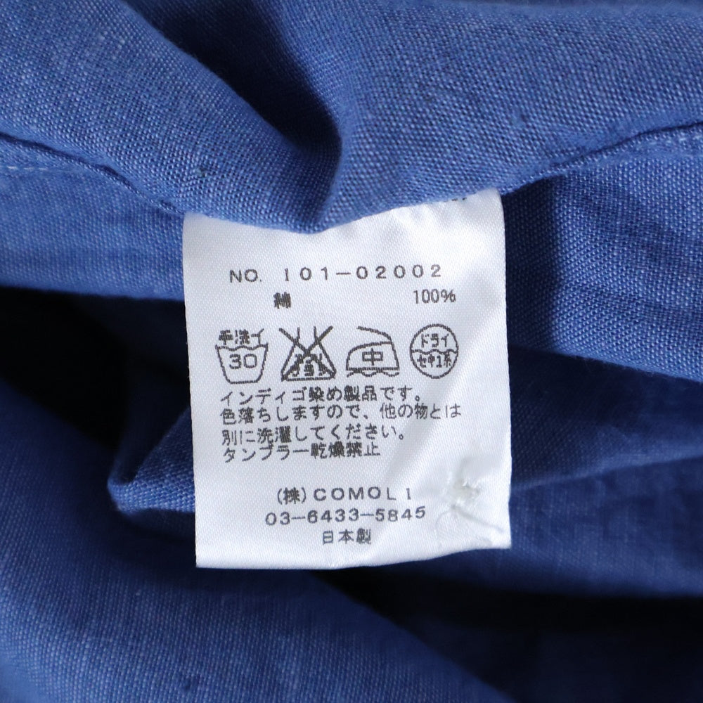 COMOLI(コモリ) 16SS ベタシャンコモリシャツ 長袖ボタンダウンシャツ ブルー I01-02002