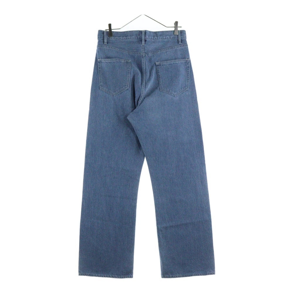 AURALEE(オーラリー) 25SS SELVEDGE FADED LIGHT DENIM PANTS セルヴィッチ フェードライト ジップフライデニムパンツ ブルー A25SP02DE