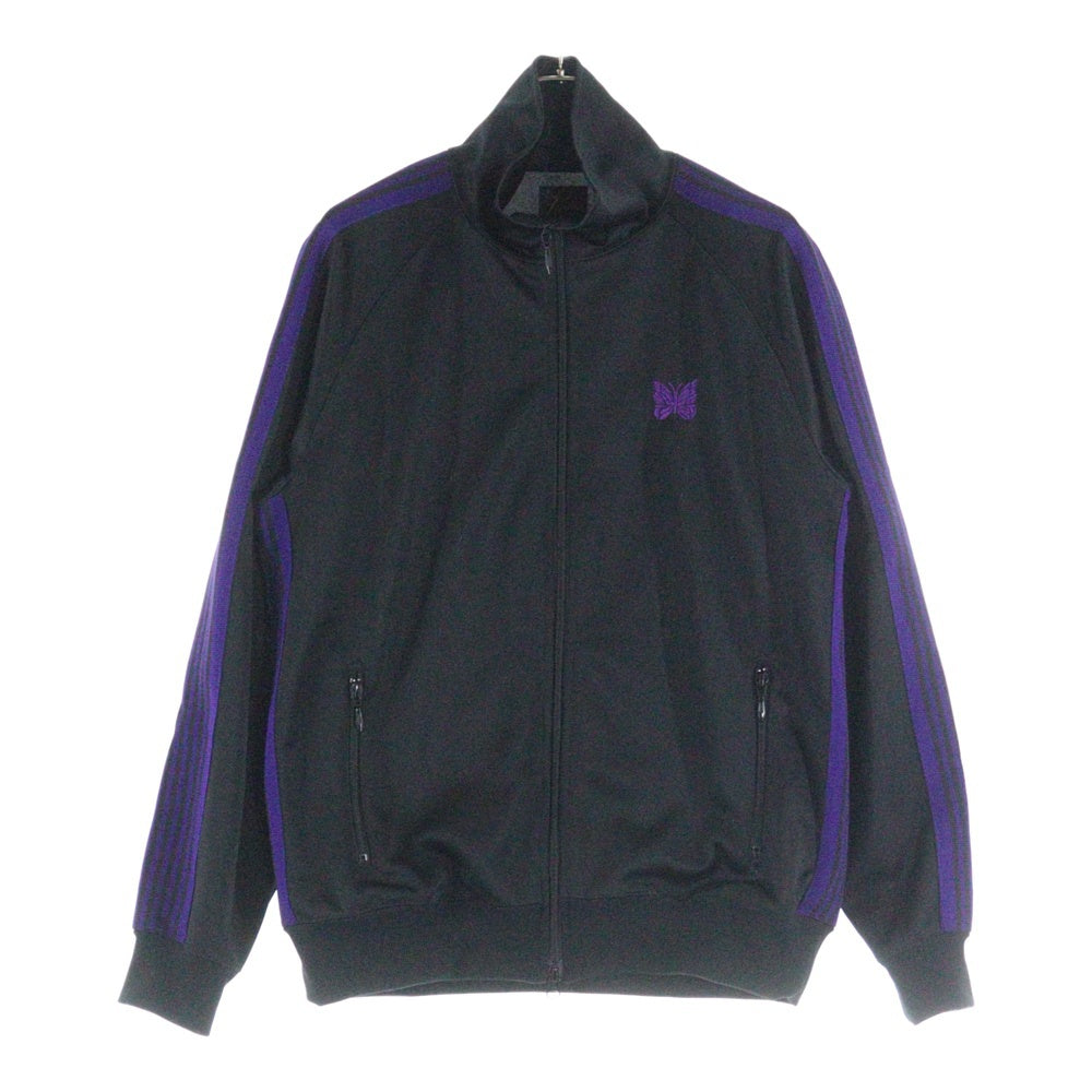Needles(ニードルス) 23AW TRACK JACKET パピヨン刺繍 ジップアップトラックジャケット ブラック/パープル MR509