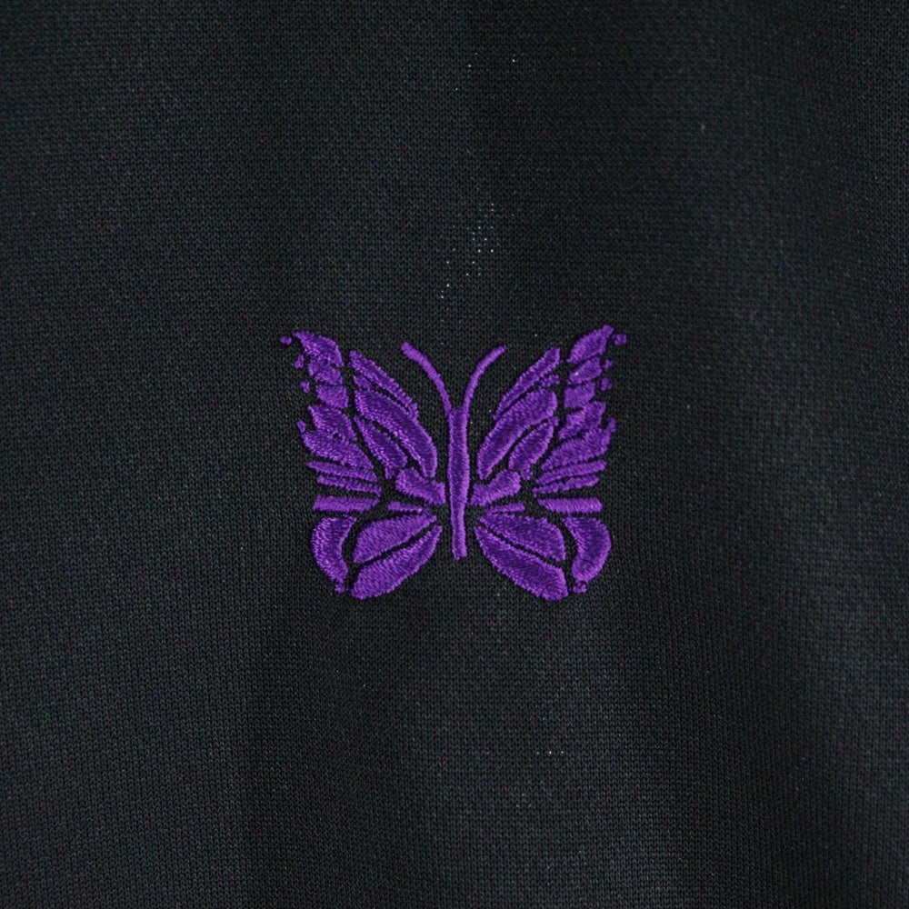 Needles(ニードルス) 23AW TRACK JACKET パピヨン刺繍 ジップアップトラックジャケット ブラック/パープル MR509
