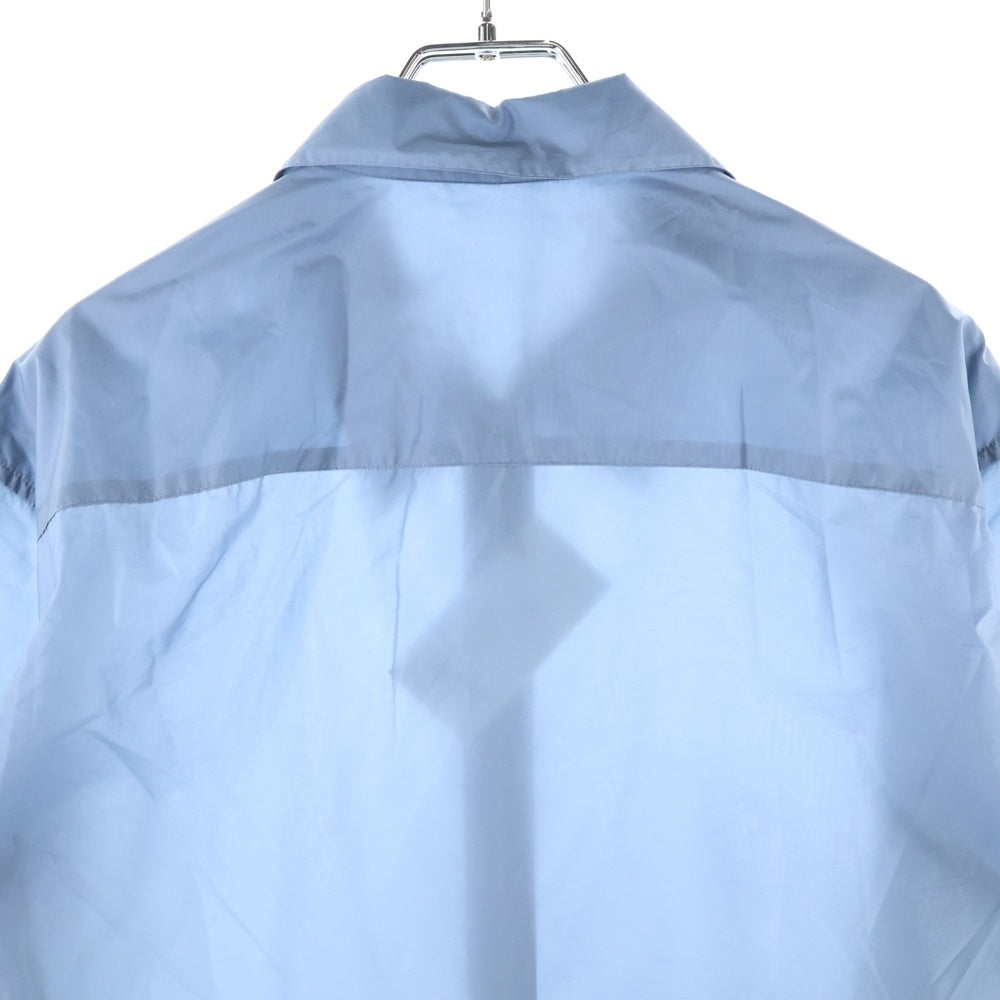 AURALEE(オーラリー) 24SS LIGHT NYLON ZIP SHIRT ライトナイロン 長袖ジップアップジャケット ライトブルー A24SS02DN