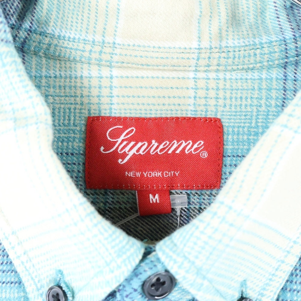SUPREME(シュプリーム) 23SS Shadow Plaid Flannel Shirt シャドウプレイド 長袖フランネルシャツ ブルー