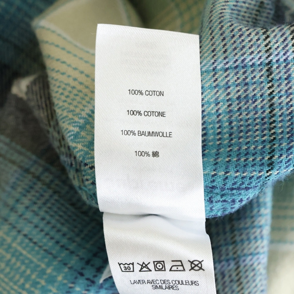 SUPREME(シュプリーム) 23SS Shadow Plaid Flannel Shirt シャドウプレイド 長袖フランネルシャツ ブルー