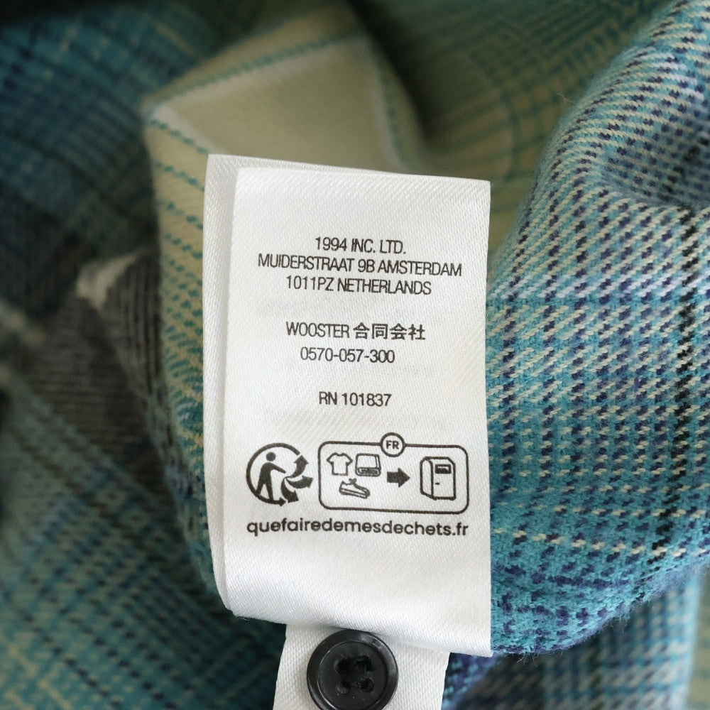 SUPREME(シュプリーム) 23SS Shadow Plaid Flannel Shirt シャドウプレイド 長袖フランネルシャツ ブルー