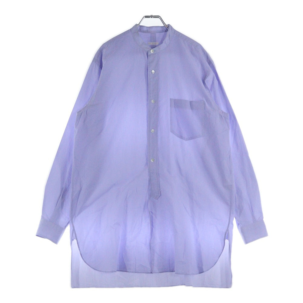 COMOLI(コモリ) 23SS 長袖バンドカラーシャツ ライトパープル X01-02002