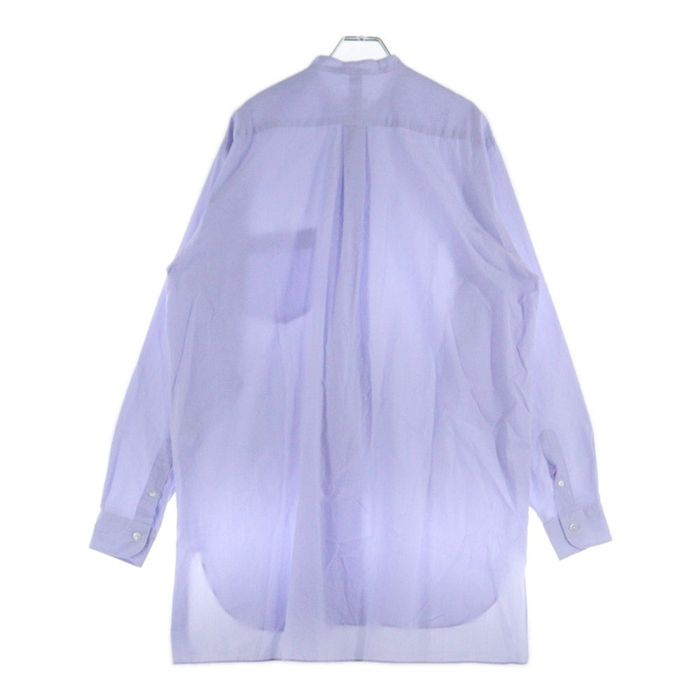 COMOLI(コモリ) 23SS 長袖バンドカラーシャツ ライトパープル X01-02002