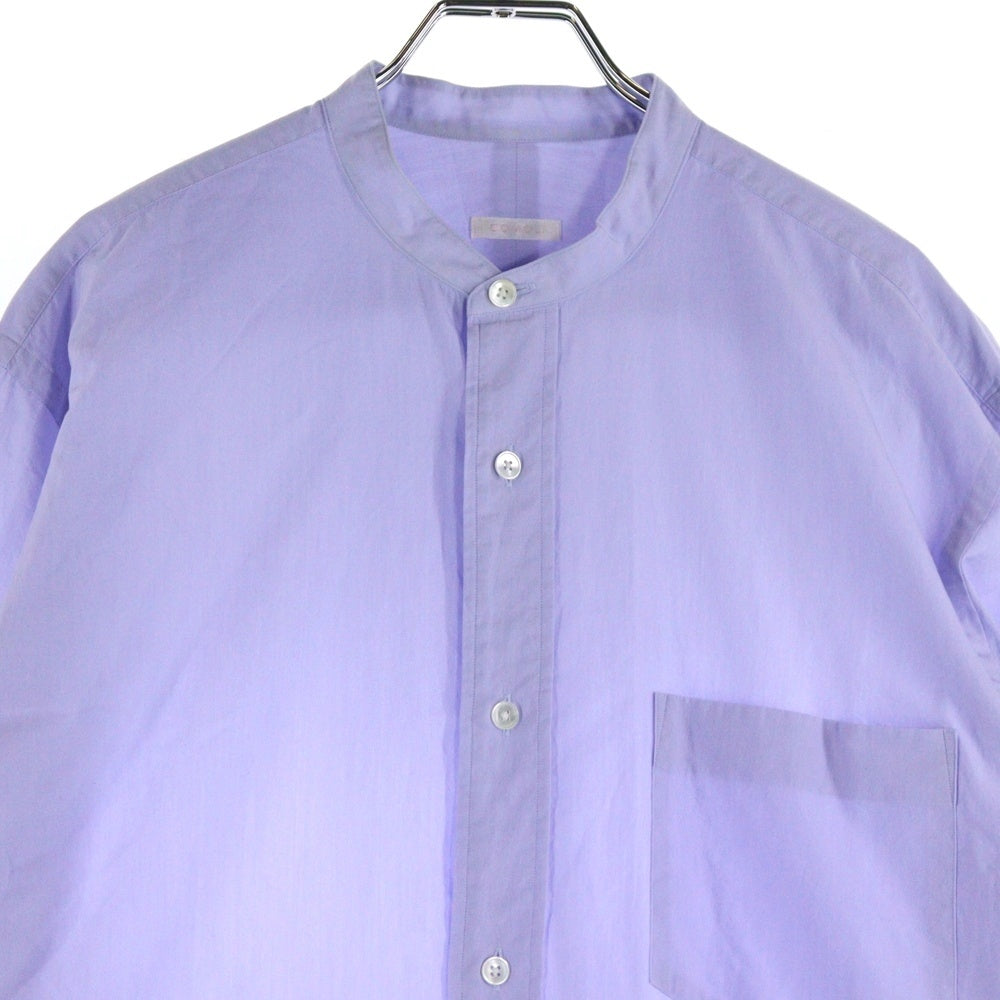 COMOLI(コモリ) 23SS 長袖バンドカラーシャツ ライトパープル X01-02002