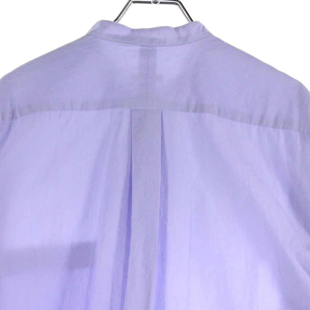 COMOLI(コモリ) 23SS 長袖バンドカラーシャツ ライトパープル X01-02002