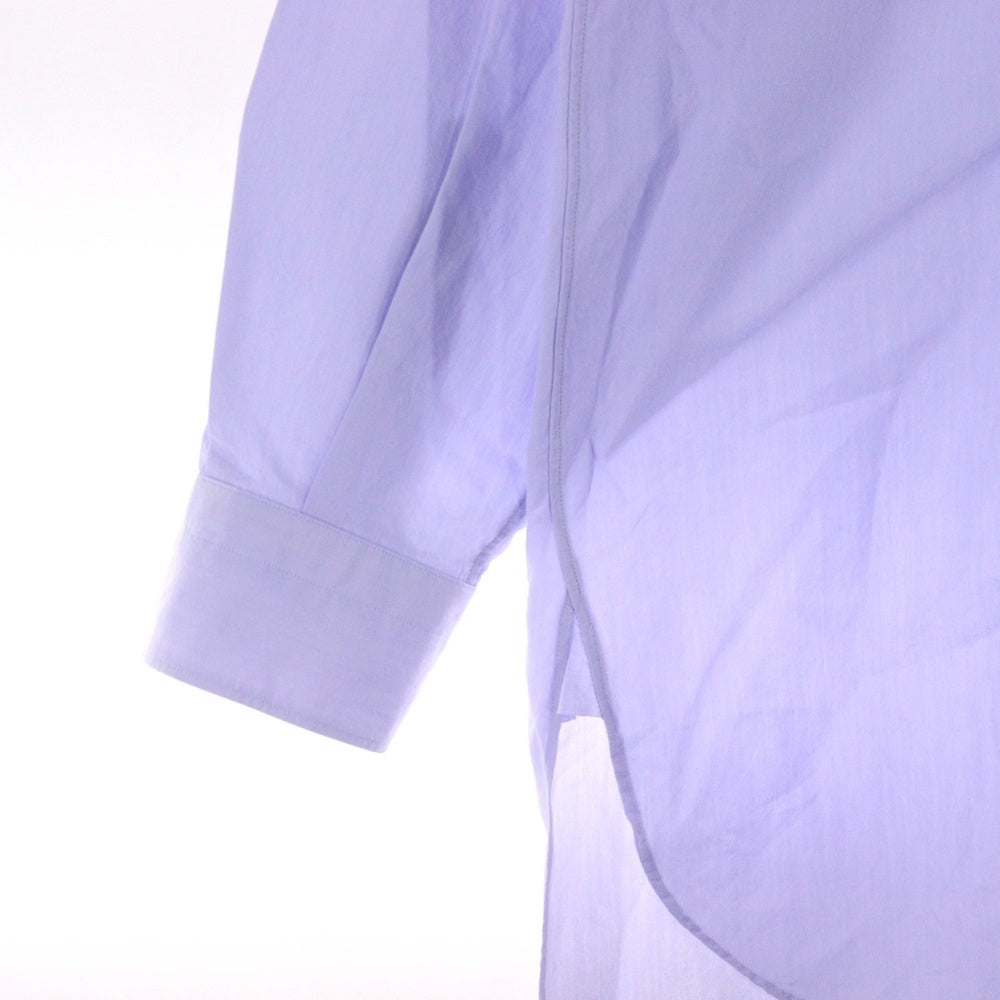 COMOLI(コモリ) 23SS 長袖バンドカラーシャツ ライトパープル X01-02002
