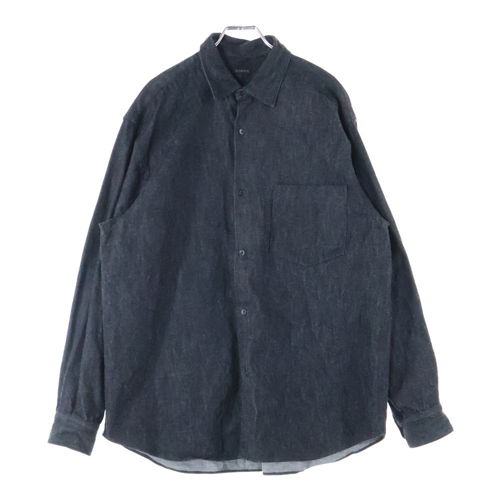 COMOLI(コモリ) 24SS デニムコモリシャツ 長袖ボタンダウンシャツ ブラック Z01-02003
