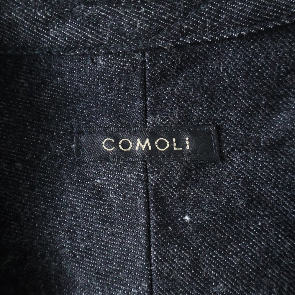 COMOLI(コモリ) 24SS デニムコモリシャツ 長袖ボタンダウンシャツ ブラック Z01-02003