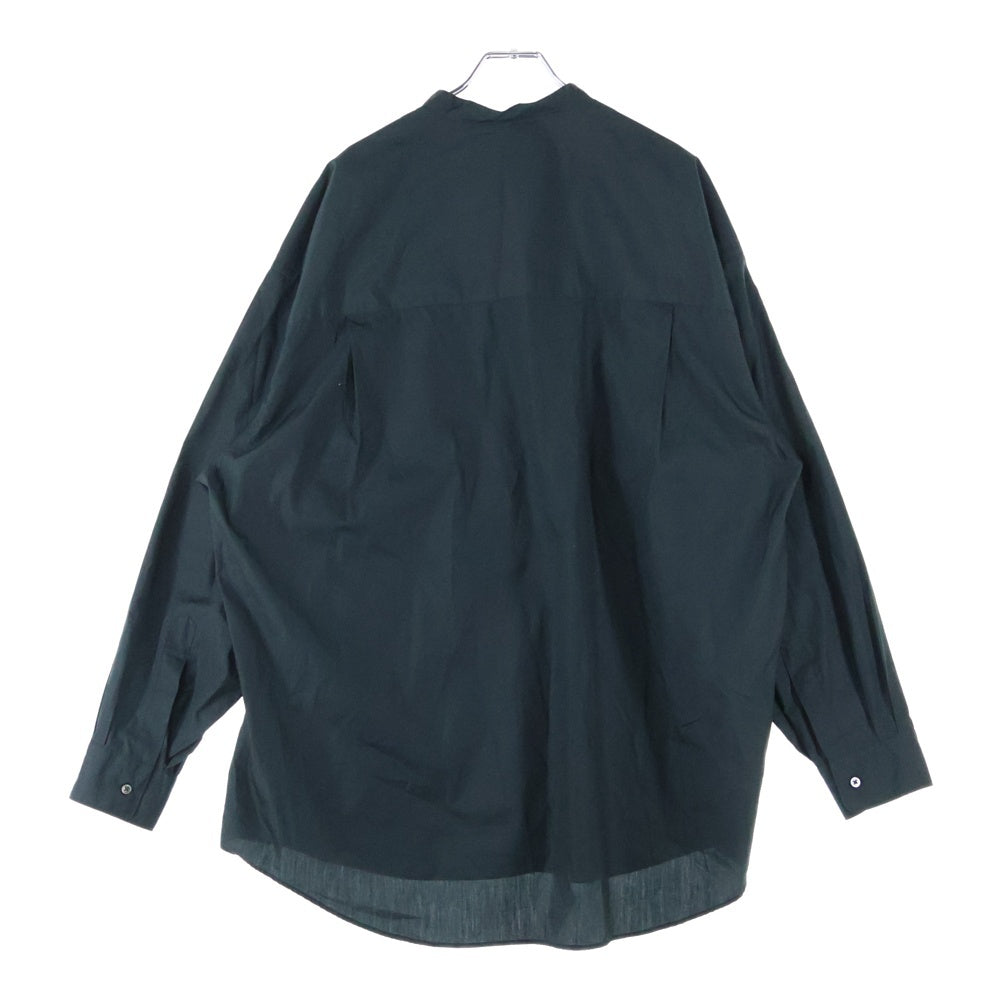 Graphpaper(グラフペーパー) 23SS BROAD L/S OVERSIZED BAND COLLAR SHIRT オーバーサイズ 長袖バンドカラーシャツ ブラック GM234-50002B