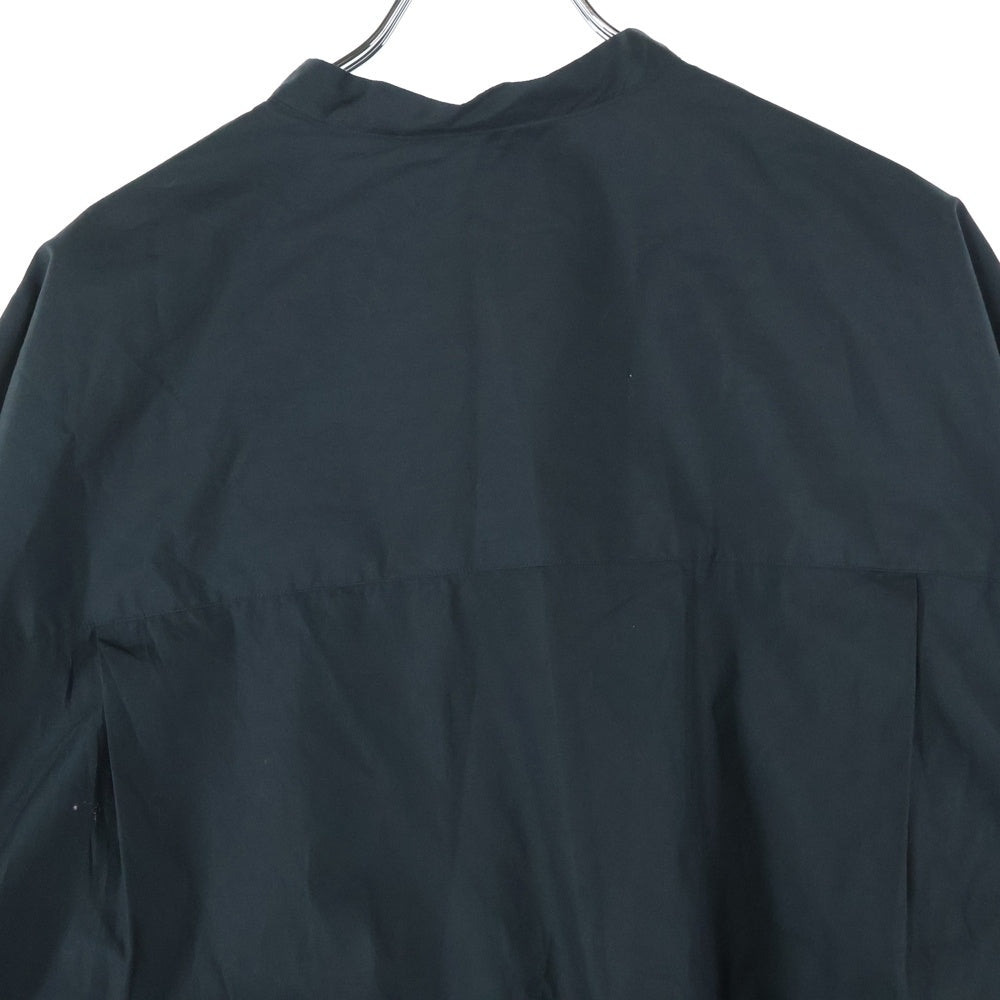 Graphpaper(グラフペーパー) 23SS BROAD L/S OVERSIZED BAND COLLAR SHIRT オーバーサイズ 長袖バンドカラーシャツ ブラック GM234-50002B