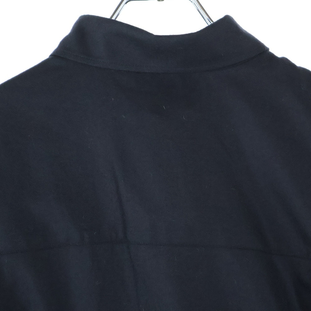 AURALEE(オーラリー) 24AW SUPER LIGHT WOOL SHIRT スーパーライトウール 長袖ボタンダウンシャツ ブラック A24AS01OS