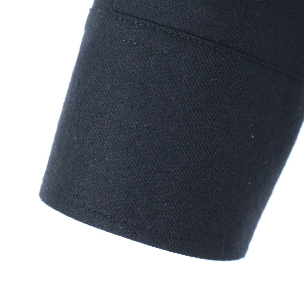 AURALEE(オーラリー) 24AW SUPER LIGHT WOOL SHIRT スーパーライトウール 長袖ボタンダウンシャツ ブラック A24AS01OS