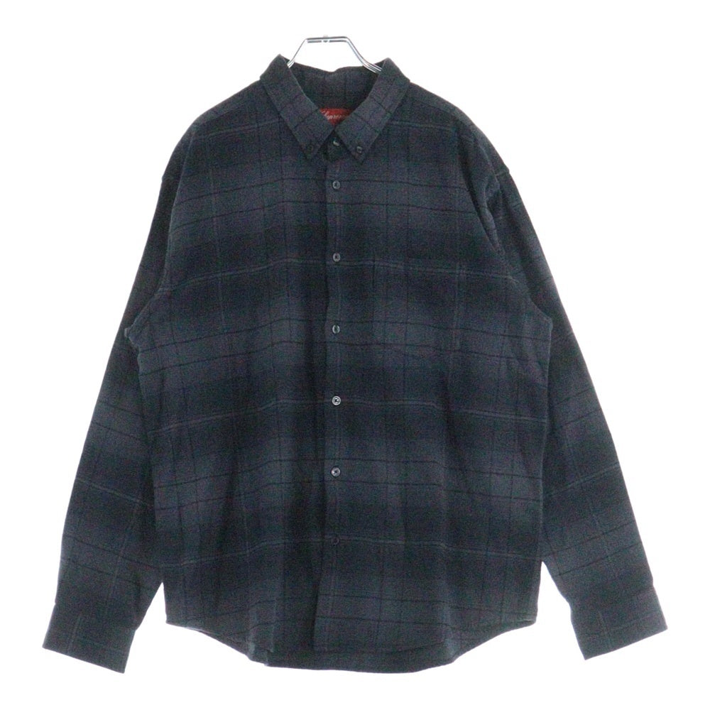 SUPREME(シュプリーム) 23SS Shadow Plaid Flannel Shirt シャドウプレイド 長袖フランネルシャツ ダークグレー