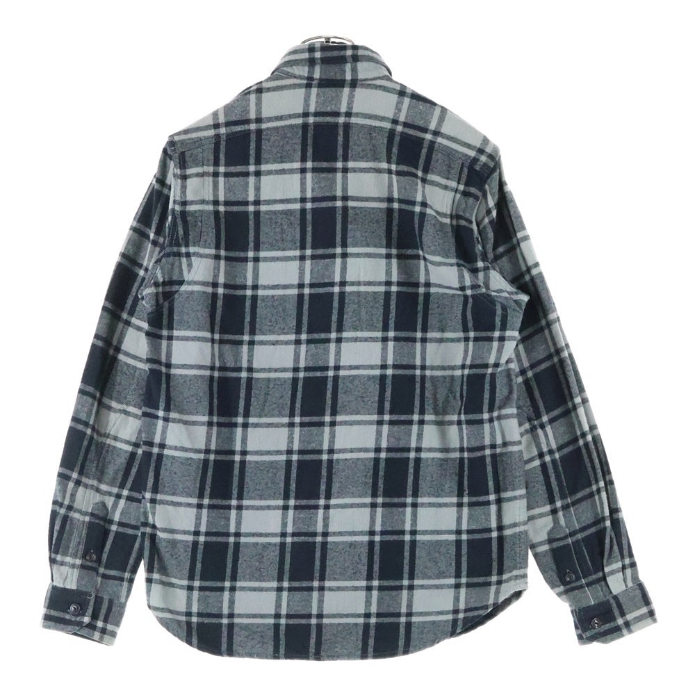 STUSSY(ステューシー) 00S 長袖チェックフランネルシャツ グレー/ブラック