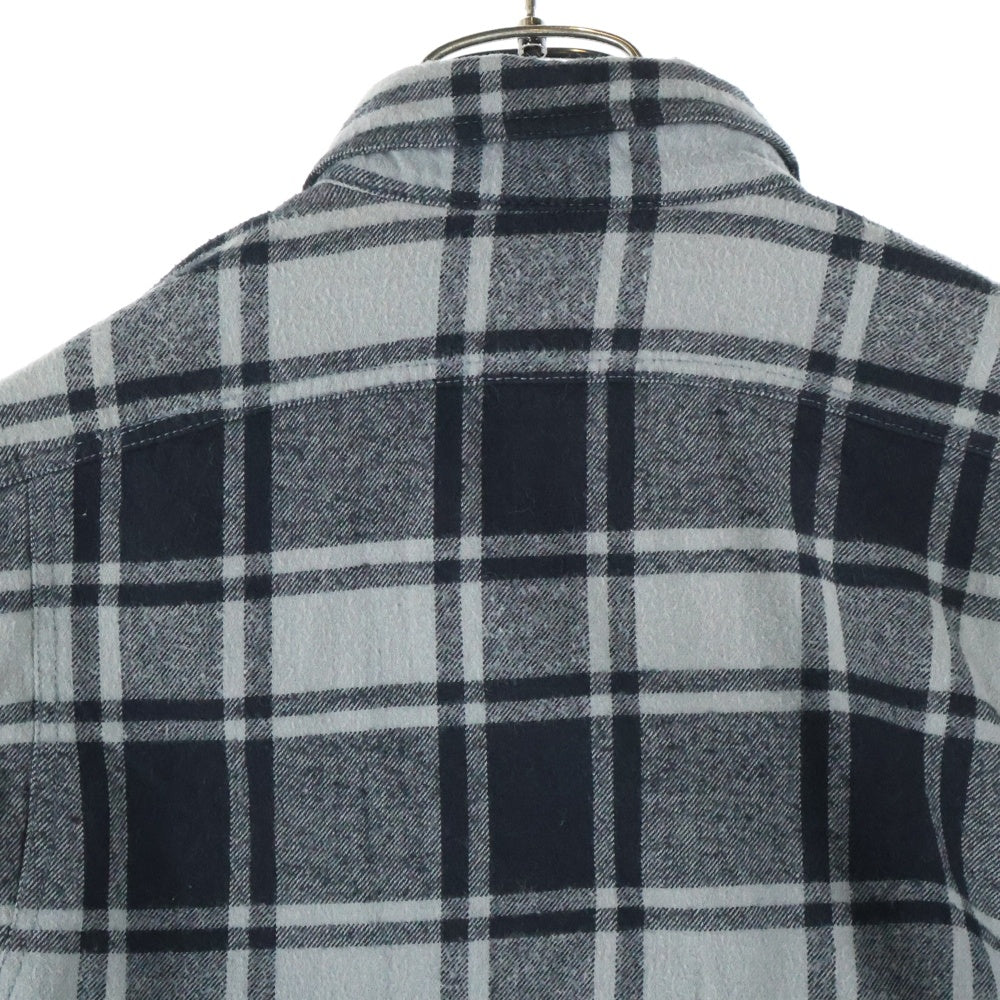 STUSSY(ステューシー) 00S 長袖チェックフランネルシャツ グレー/ブラック