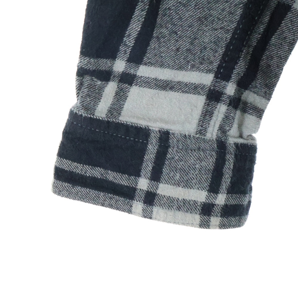 STUSSY(ステューシー) 00S 長袖チェックフランネルシャツ グレー/ブラック