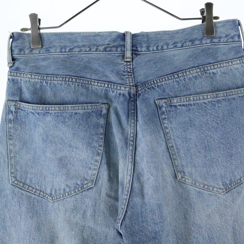 COMOLI(コモリ) 23SS ブリーチ加工 デニム5Pパンツ インディゴ X01-03004