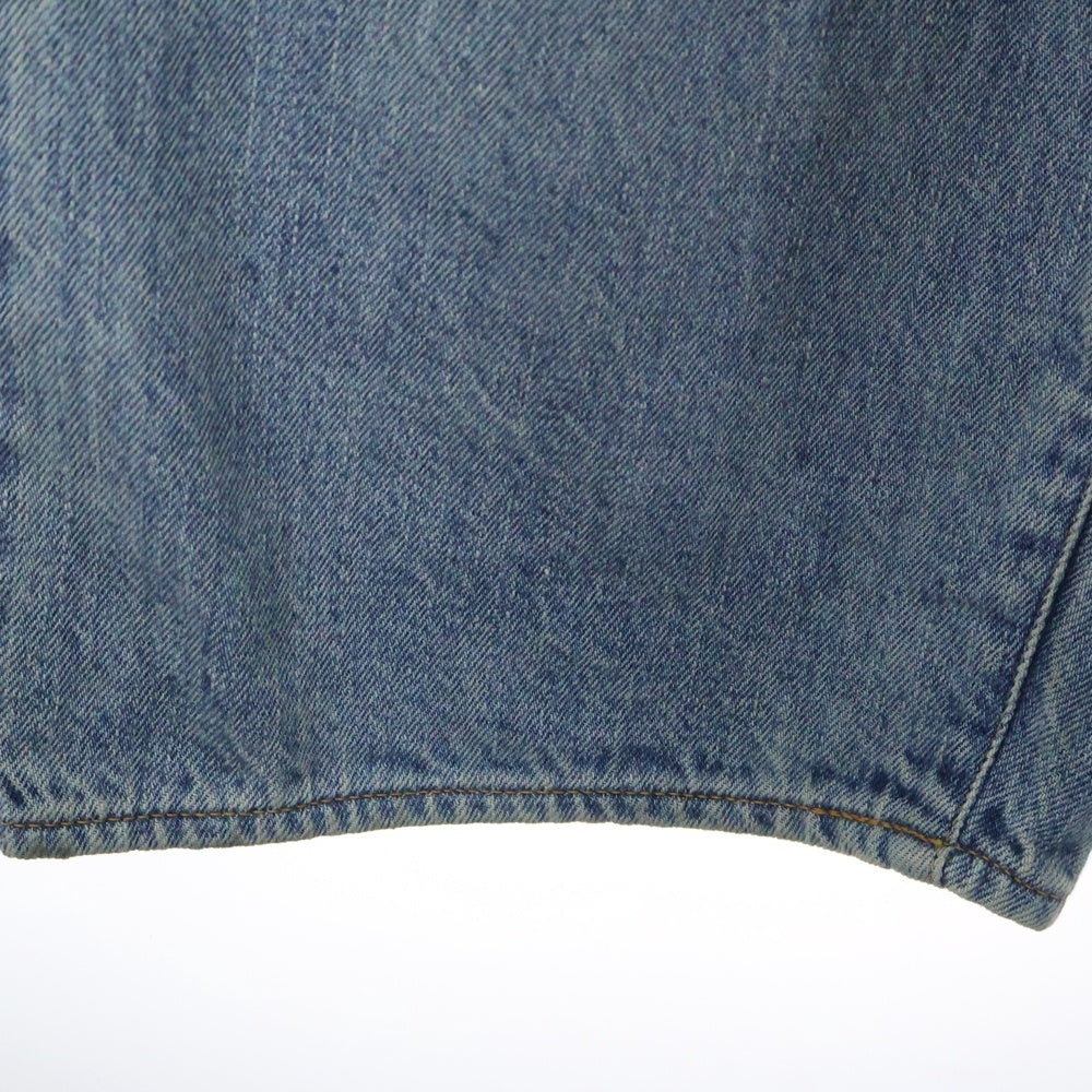 COMOLI(コモリ) 23SS ブリーチ加工 デニム5Pパンツ インディゴ X01-03004