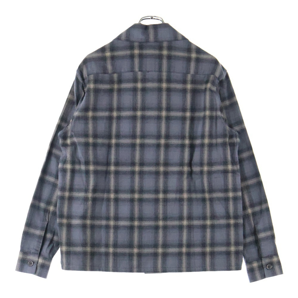 OUR LEGACY(アワーレガシー) 24AW HEUSEN SHIRT ハウゼン オンブレチェック 長袖オープンカラーシャツ グレー/ブラウン M4242HDG
