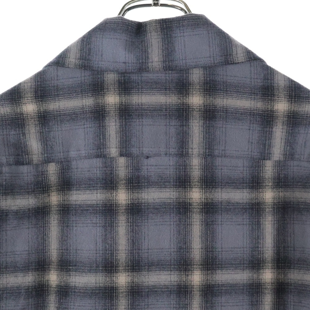 OUR LEGACY(アワーレガシー) 24AW HEUSEN SHIRT ハウゼン オンブレチェック 長袖オープンカラーシャツ グレー/ブラウン M4242HDG