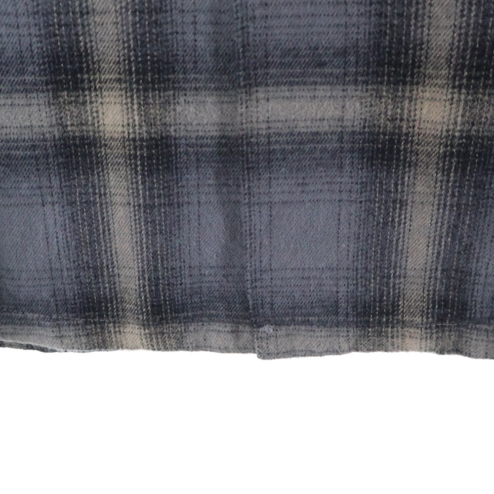 OUR LEGACY(アワーレガシー) 24AW HEUSEN SHIRT ハウゼン オンブレチェック 長袖オープンカラーシャツ グレー/ブラウン M4242HDG