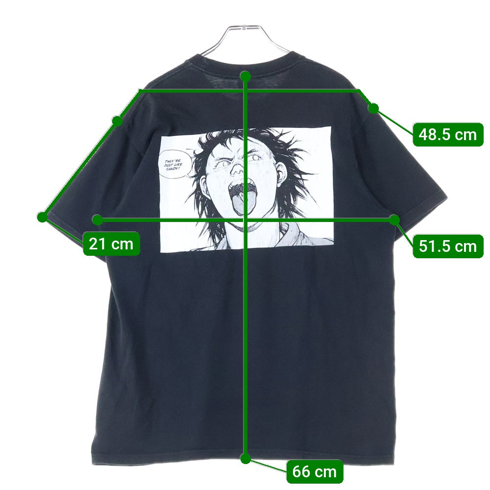 SUPREME(シュプリーム) 17AW ×AKIRA Pill Tee アキラ ピル 胸ロゴ バックプリントTシャツ 半袖クルーネックカットソー ブラック