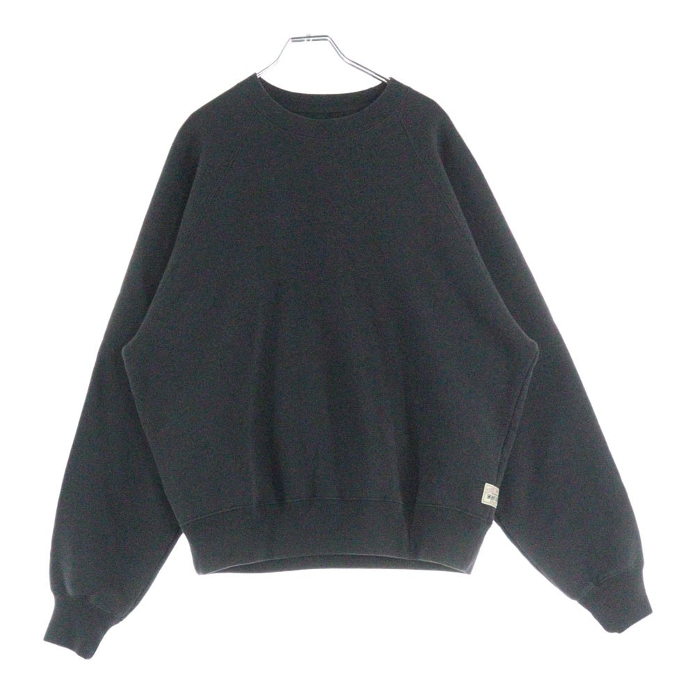 STUSSY(ステューシー) RELAXED CREW SWEAT リラックスクルー ラグランスウェットトレーナー ブラック 118570