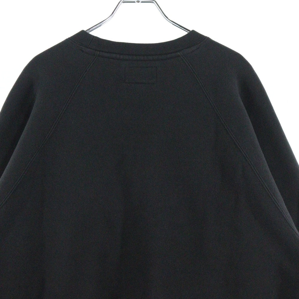 STUSSY(ステューシー) RELAXED CREW SWEAT リラックスクルー ラグランスウェットトレーナー ブラック 118570