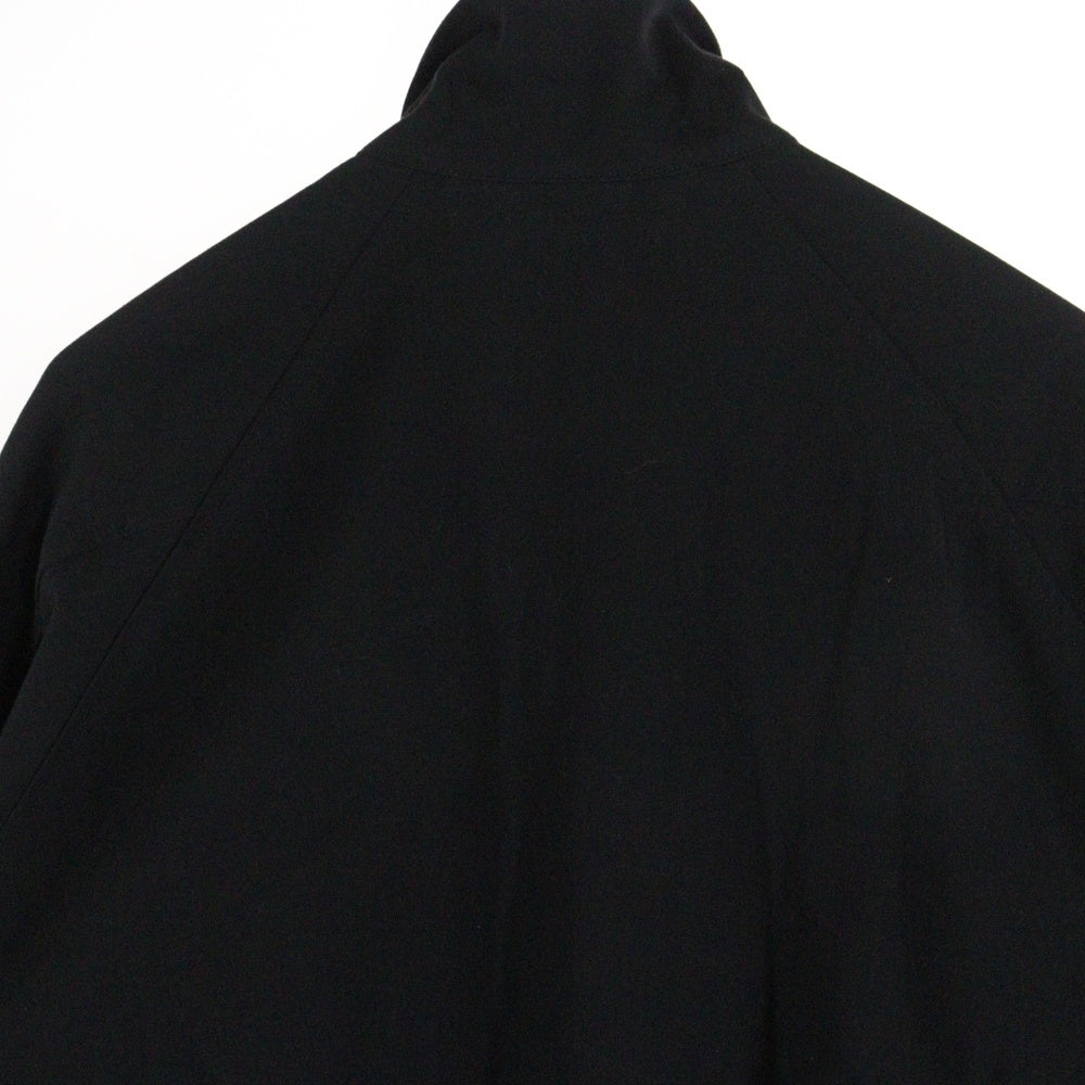marka(マーカ) 25SS 60/2 ORGANIC COTTON SOFT DRY CHINO DOG EAR JACKET ドッグイヤーカラー オーガニックコットン ジップアップスポーツジャケット ブラック M25A03BL01C