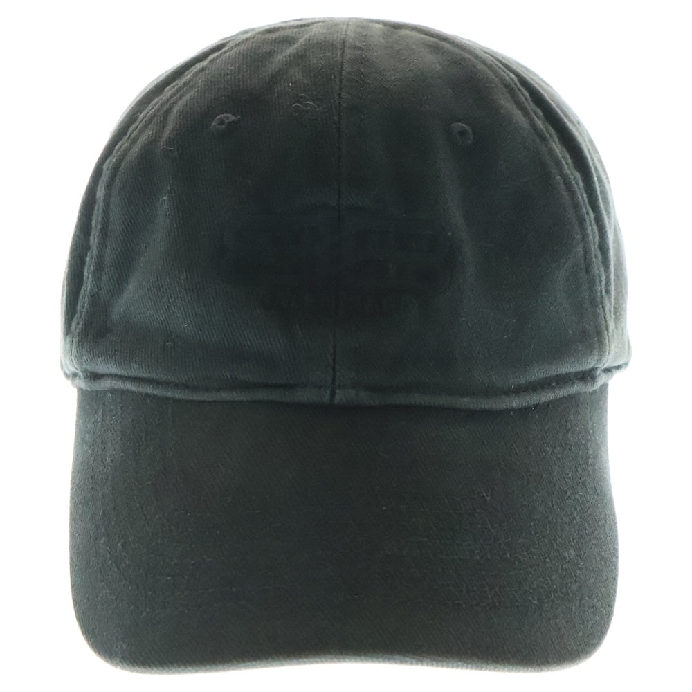BALENCIAGA(バレンシアガ) BB Paris Icon Baseball Cap ヴィンテージ加工 ロゴ パリス アイコン ベースボール キャップ 帽子 ブラック 704105