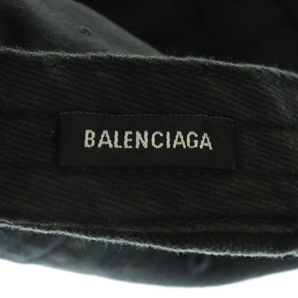 BALENCIAGA(バレンシアガ) BB Paris Icon Baseball Cap ヴィンテージ加工 ロゴ パリス アイコン ベースボール キャップ 帽子 ブラック 704105