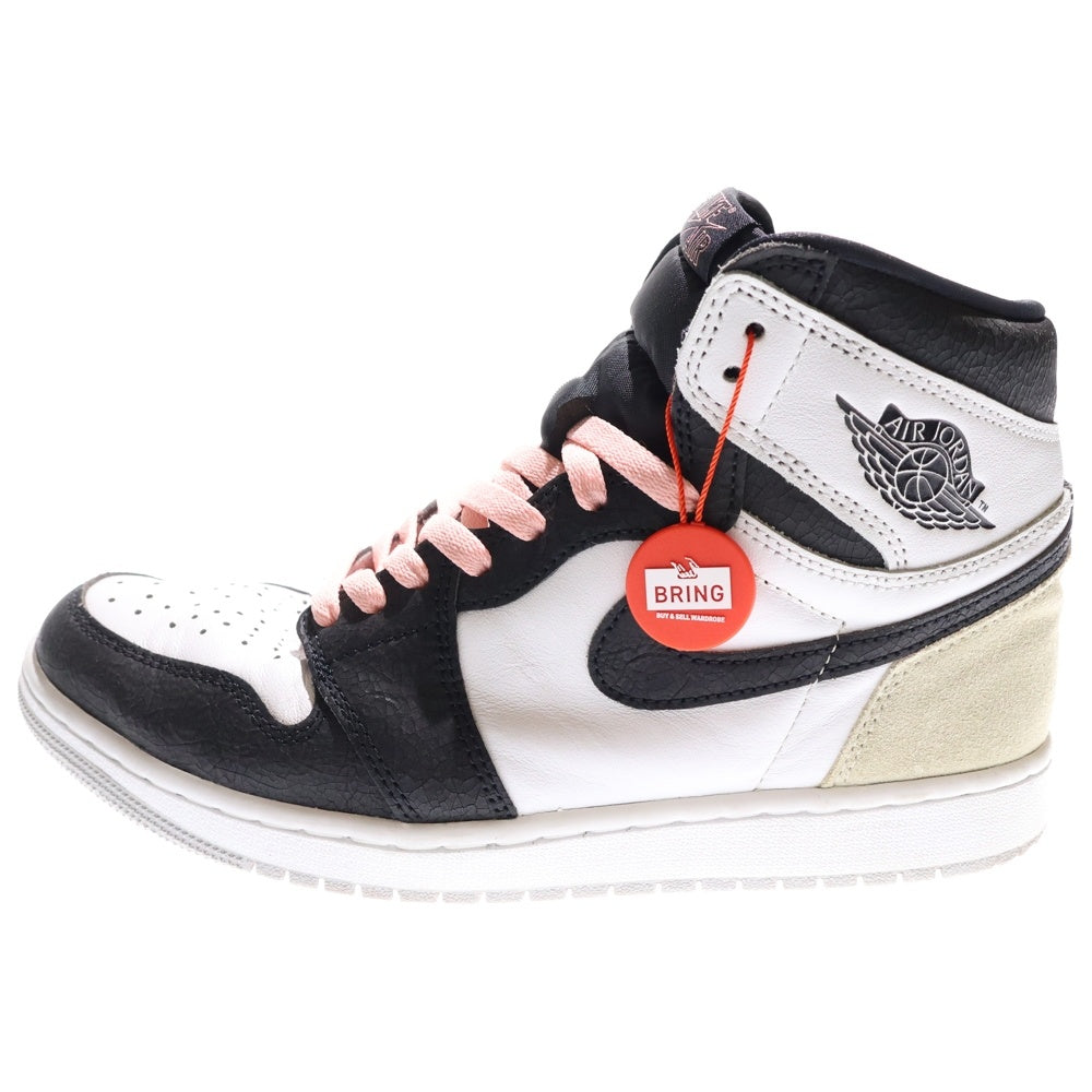 NIKE(ナイキ) AIR JORDAN 1 HIGH OG Bleached Coral エアジョーダン 1 ブリーチド コーラル ハイカットスニーカー ホワイト/ブラック US9.5/27.5cm 555088-108