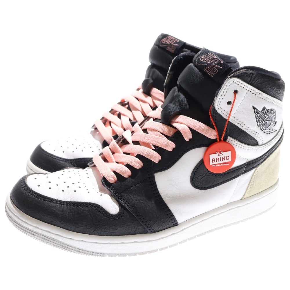 NIKE(ナイキ) AIR JORDAN 1 HIGH OG Bleached Coral エアジョーダン 1 ブリーチド コーラル ハイカットスニーカー ホワイト/ブラック US9.5/27.5cm 555088-108