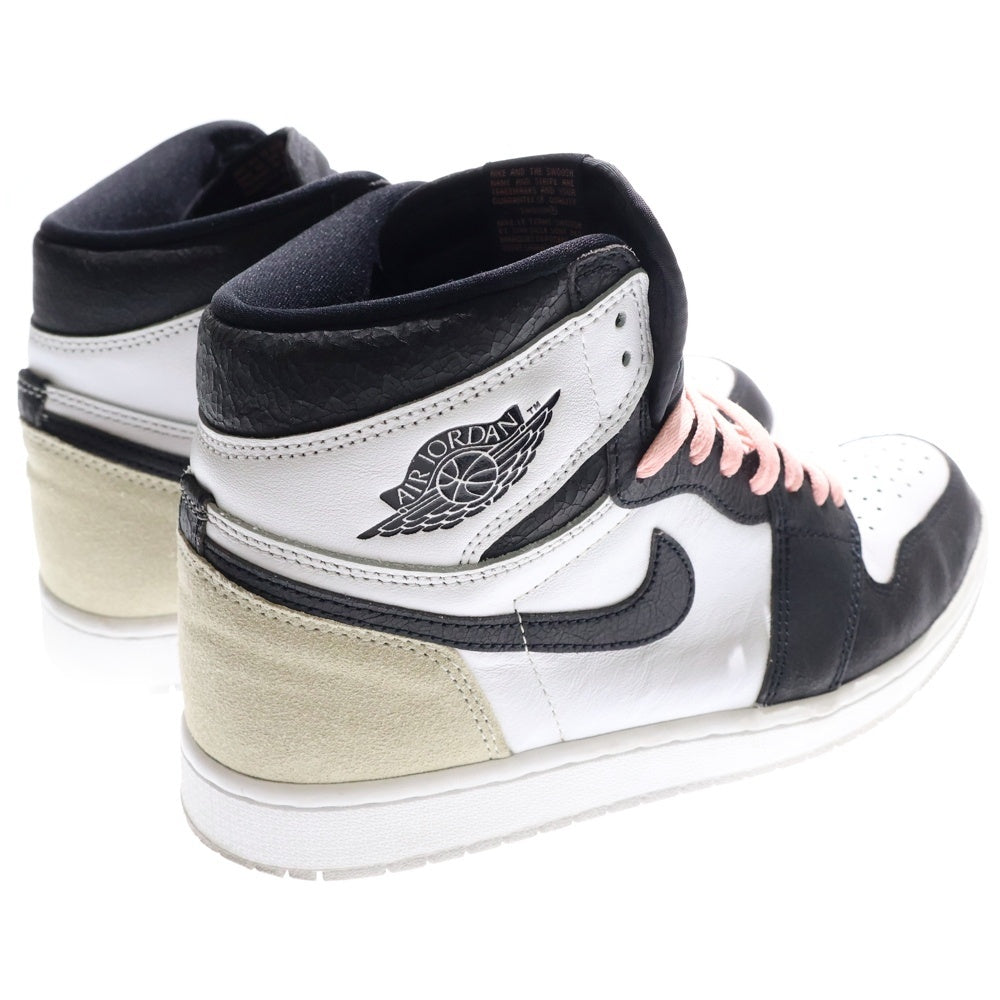 NIKE(ナイキ) AIR JORDAN 1 HIGH OG Bleached Coral エアジョーダン 1 ブリーチド コーラル ハイカットスニーカー ホワイト/ブラック US9.5/27.5cm 555088-108