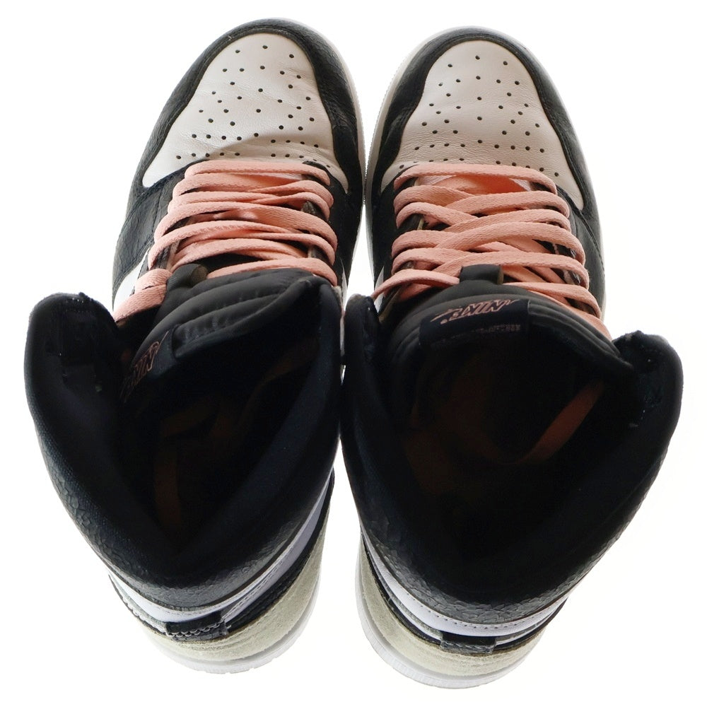 NIKE(ナイキ) AIR JORDAN 1 HIGH OG Bleached Coral エアジョーダン 1 ブリーチド コーラル ハイカットスニーカー ホワイト/ブラック US9.5/27.5cm 555088-108