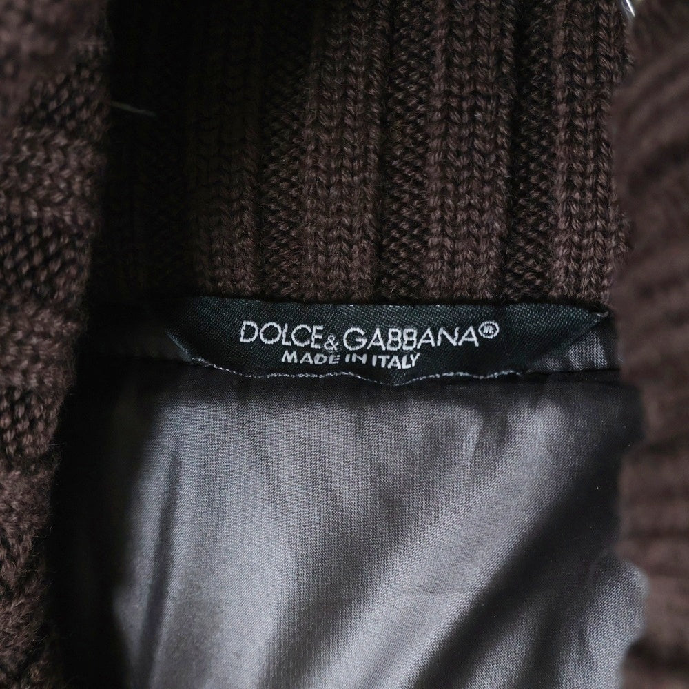DOLCE & GABBANA(ドルチェアンドガッバーナ) 08AW MULTI POCKET FAKE LAYERED BATTING JACKET マルチジップ フェイクレイヤード ジャケット ブルゾン ブラウン