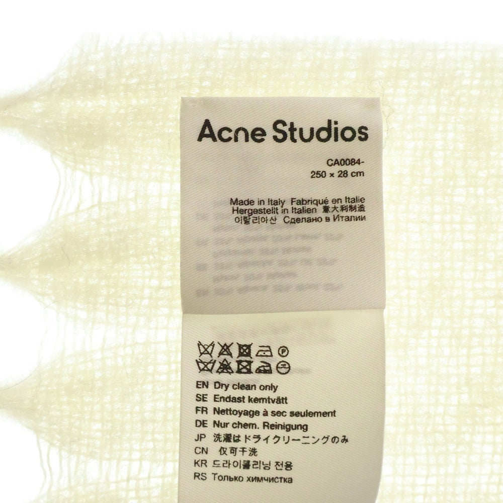Acne Studios(アクネ ストゥディオズ) モヘア混 フリンジ ウールチェックスカーフ マフラー マルチカラー CA0084