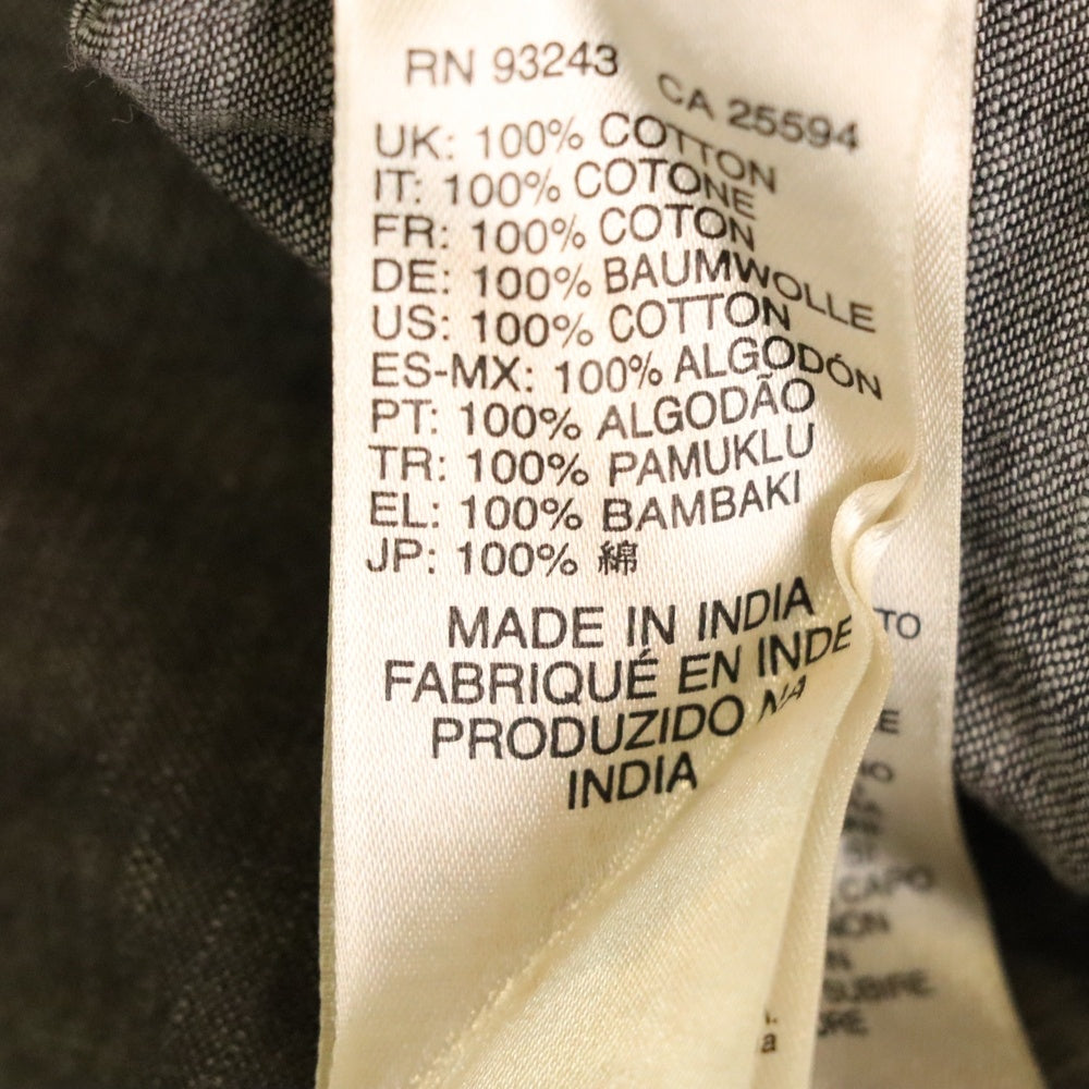 DIESEL(ディーゼル) ダブルフラップポケット 7B オンブレチェック ウエスタン 長袖シャツ グレー/ブラック