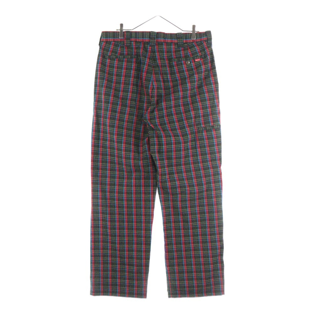 SUPREME(シュプリーム) 23SS Work Pant Red Plaid チェック柄 ジップアップ ワークパンツ レッド
