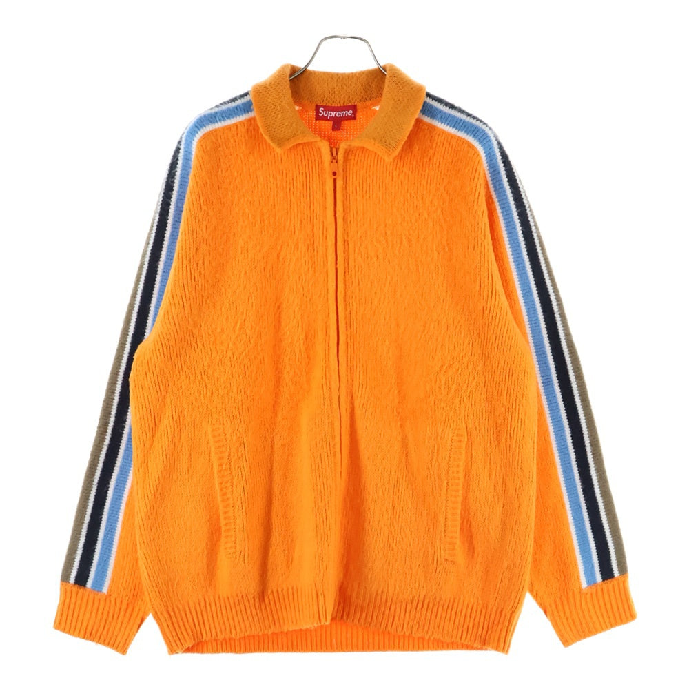 SUPREME(シュプリーム) 23SS Sleeve Stripe Zip Up Sweater スリーブ ストライプ柄 ジップアップ セーター ニット オレンジ